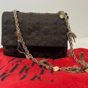 Carolina Herrera Quilted Nylon Mini Bag - Brown w/Light Gold Toned Hardware